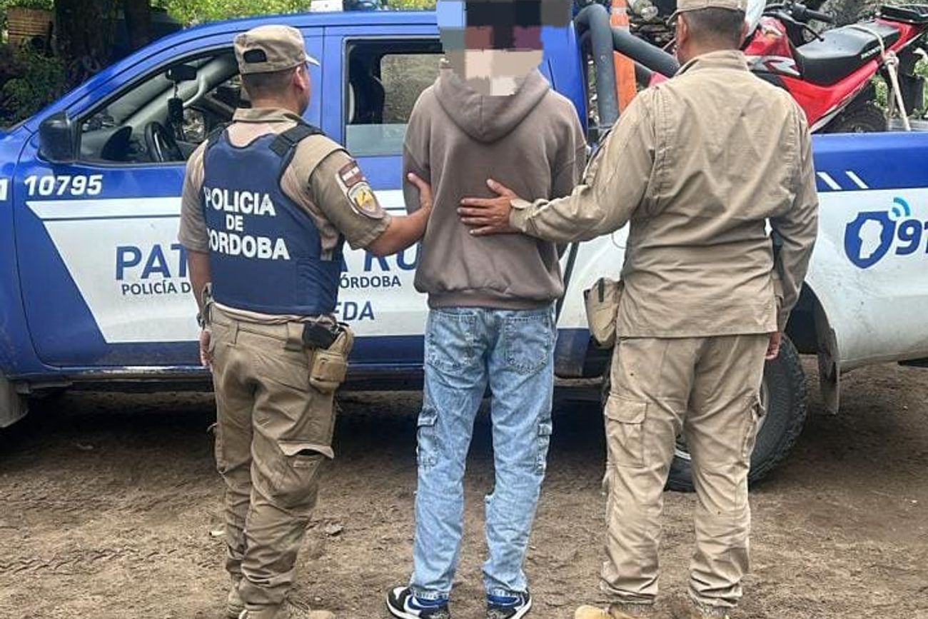 Córdoba. El joven de 20 años estaría presuntamente vinculado a hechos de abigeato. (Policía de Córdoba)