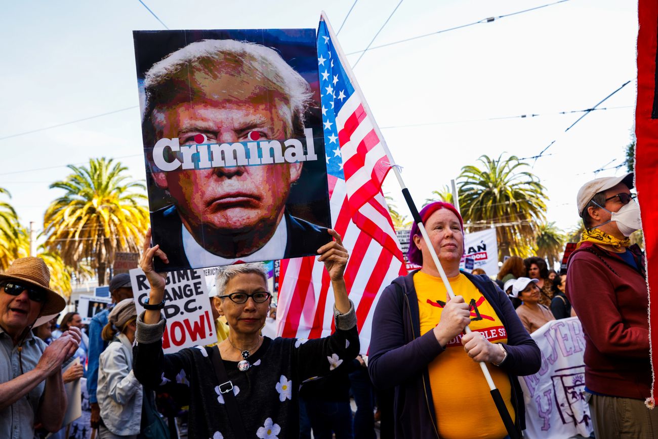 Protestas "No Kings" en Estados Unidos al presidente Donald Trump.
