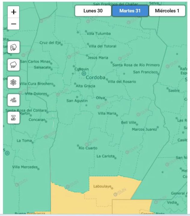 Clima en Córdoba: cómo estará el tiempo este martes 31 de marzo