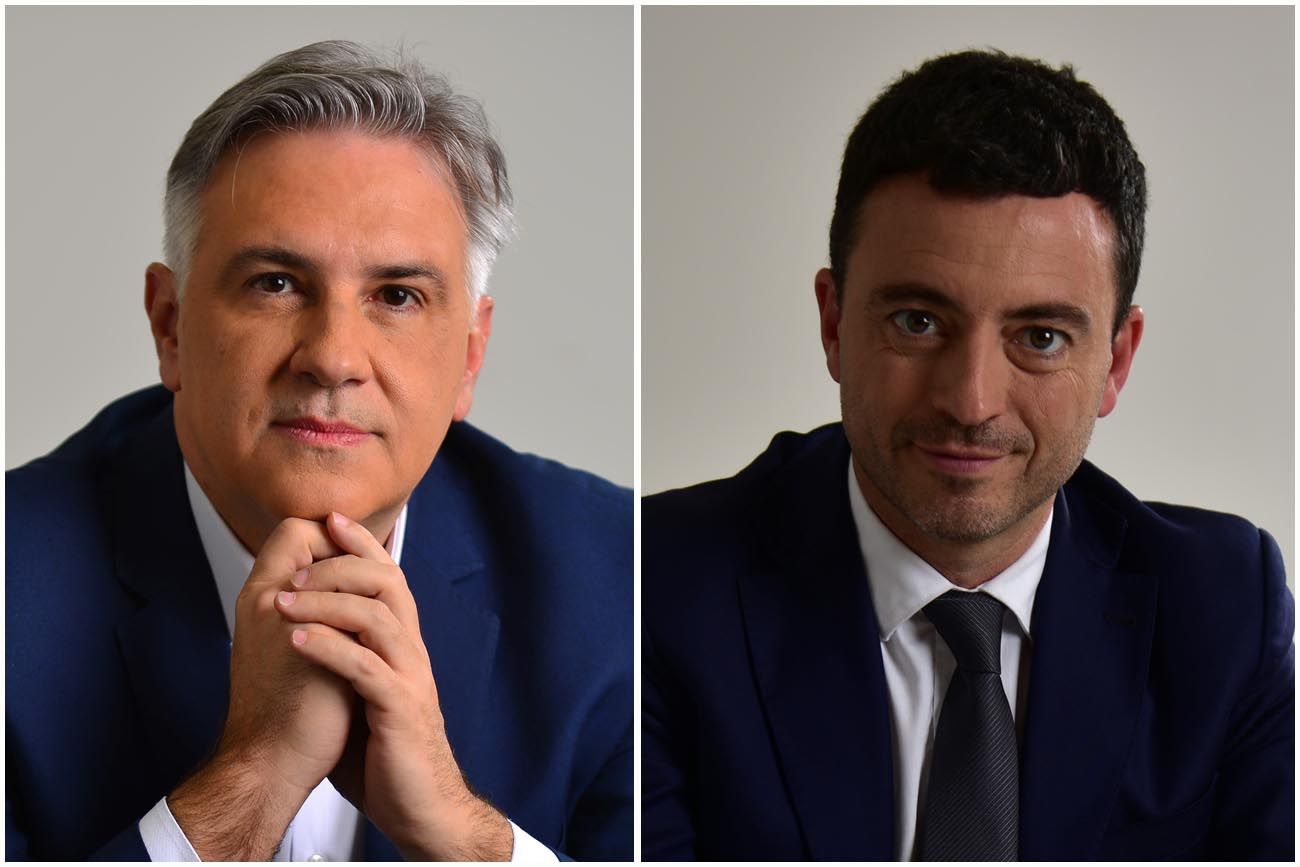 El gobernador Martín Llaryora y el exdiputado nacional Rodrigo de Loredo. 