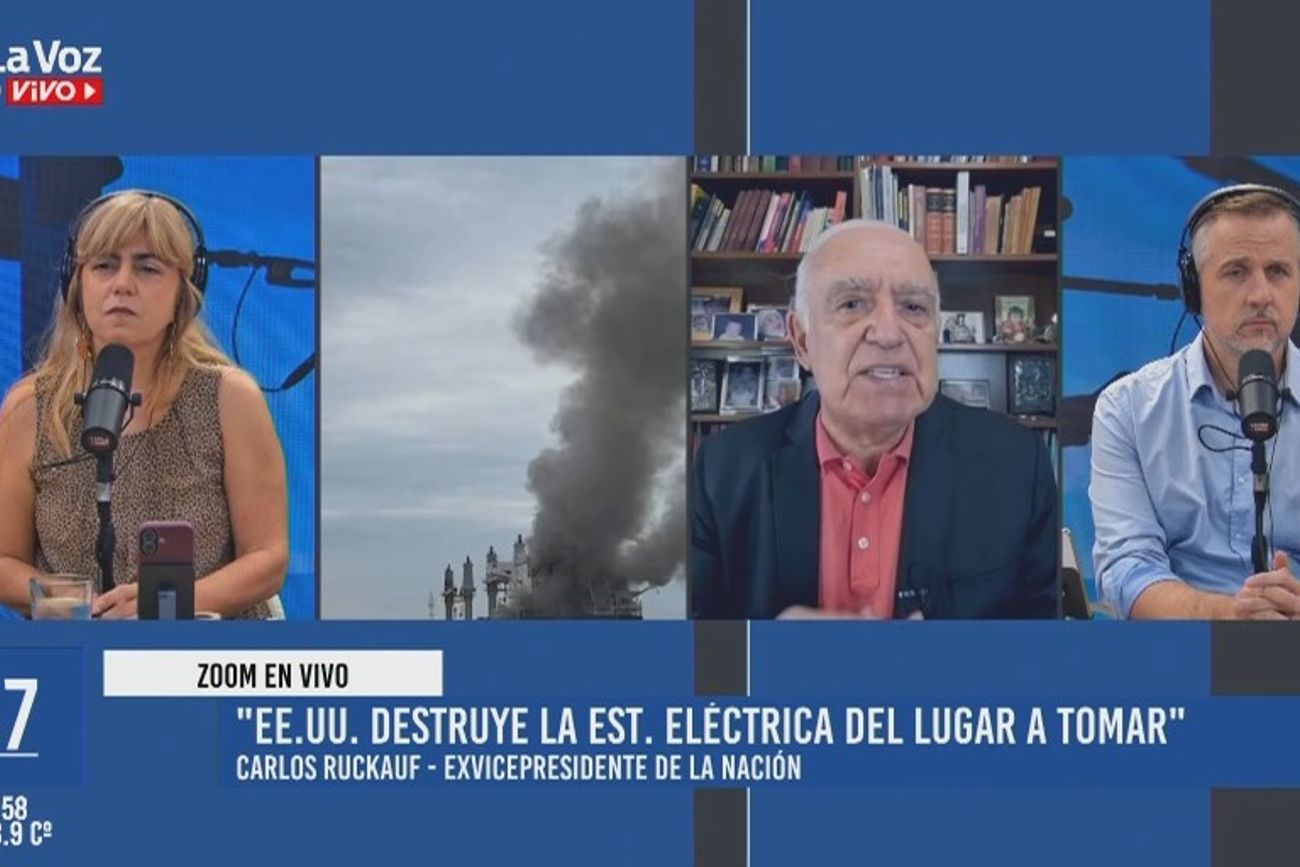 Carlos Ruckauf, en diálogo con La Voz En Vivo. 