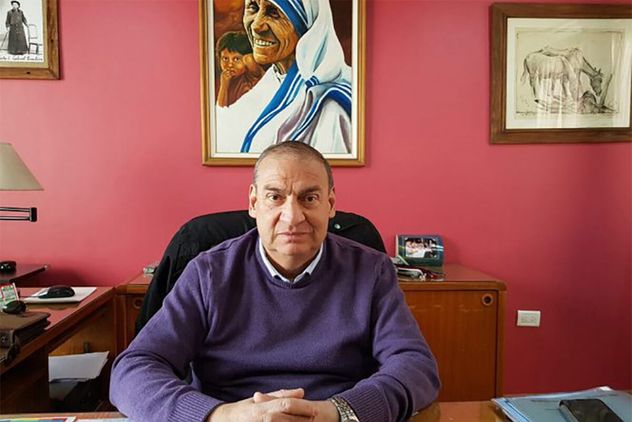 Roberto Clavero, cuando era presidente d ela cooperativa de sevicios públicos Cemdo, en Traslasierra.