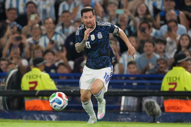 Lionel Messi, en el Argentina vs. Zambia en la Bombonera.