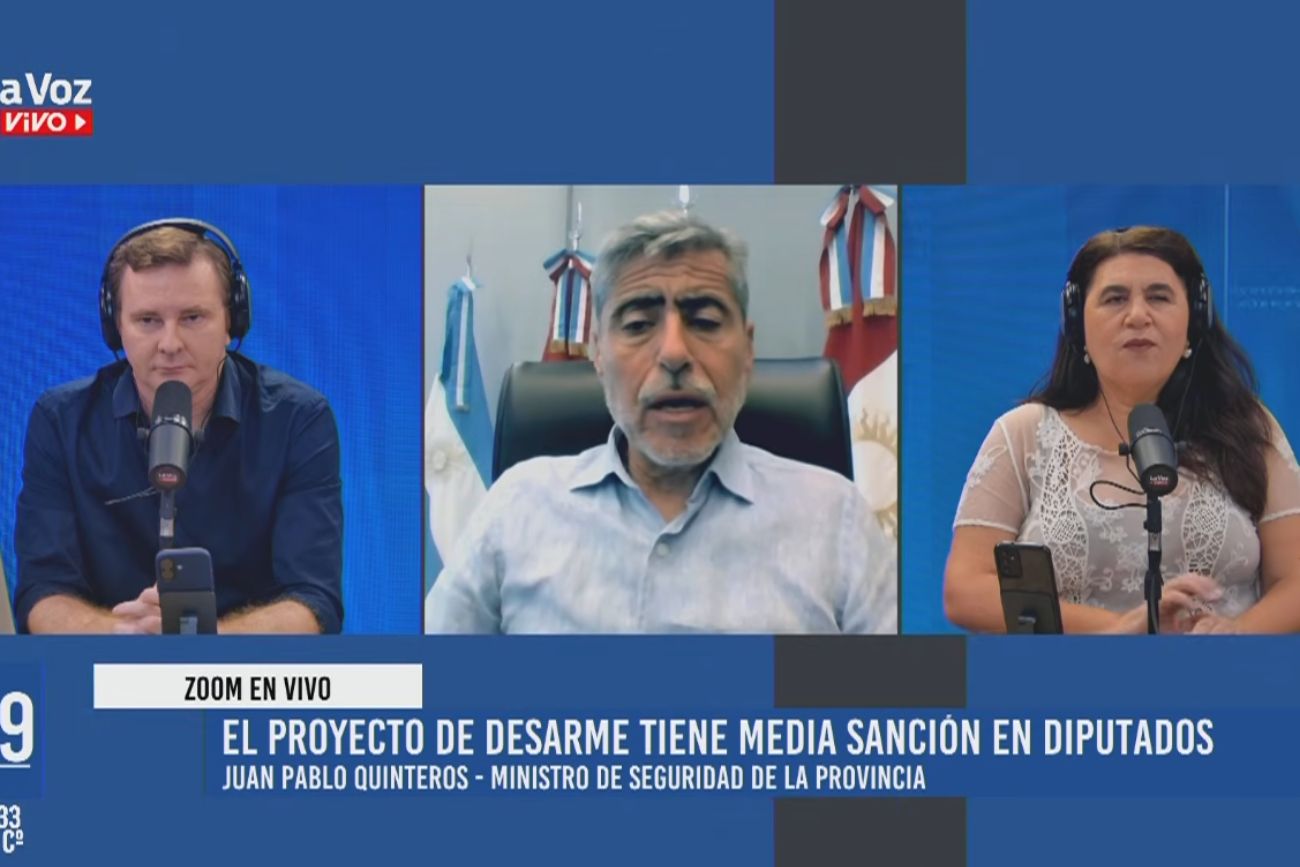 El ministro de Seguridad Juan Pablo Quinteros.