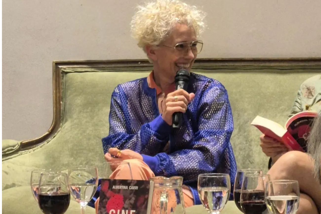 Albertina Carri, durante la presentación de su libro "Cine vivo".