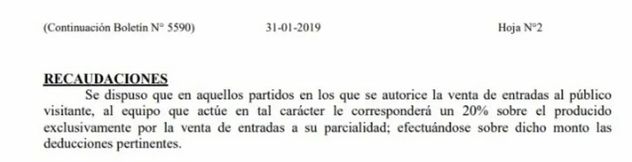 El 20% para el público visitante.