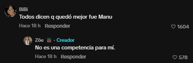 Comentarios de los usuarios en el descargo de Zoe Bogach.