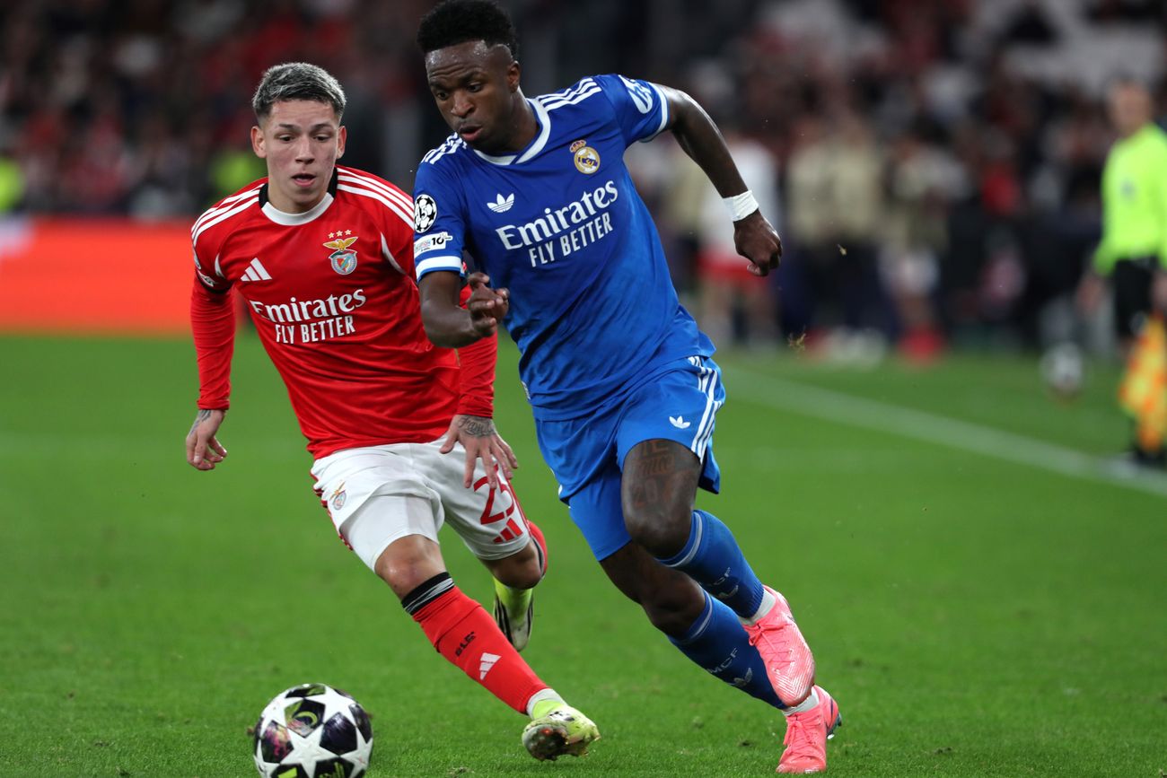 El incidente de Gianluca Prestianni con Vinicius fue durante un partido de la Champions League. (AP)