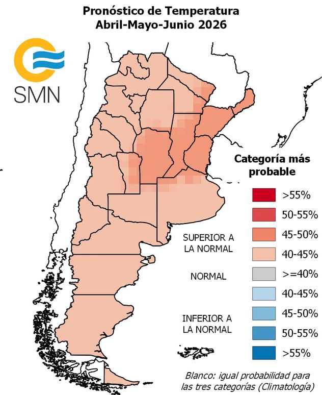 El informe trimestral de SMN prevé calor y lluvias por encima de lo habitual para Córdoba.