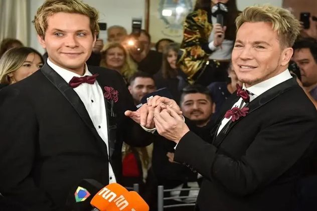 Guido Süller y Tomasito en su casamiento en 2018.