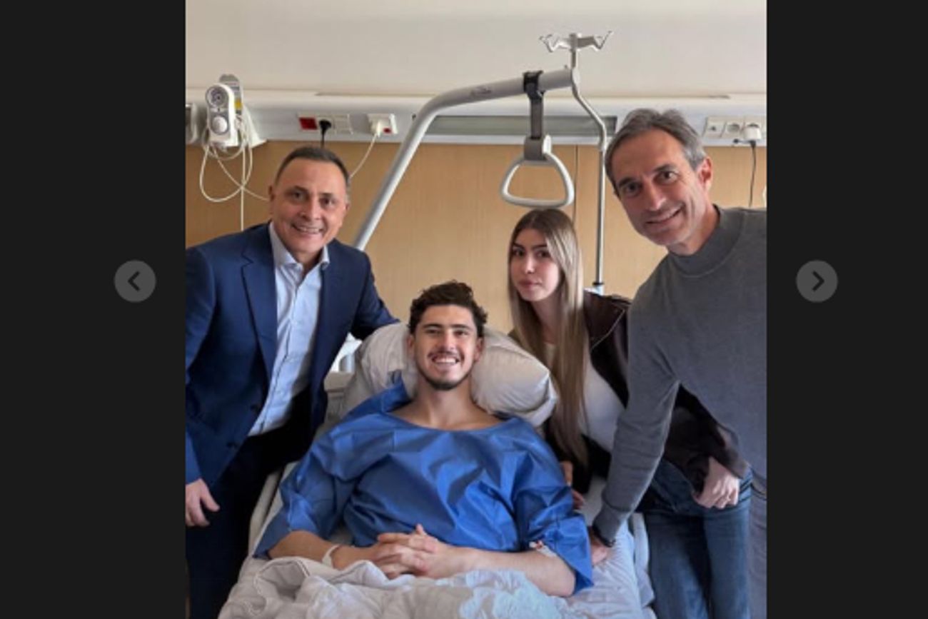 Joaquin Panichelli tras ser operado.