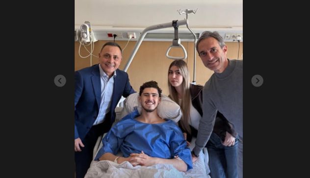 Joaquin Panichelli tras ser operado.