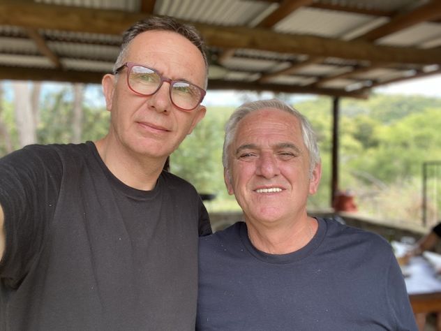 Guillermo Conde y su gran amigo "Benja" Ferreyra.