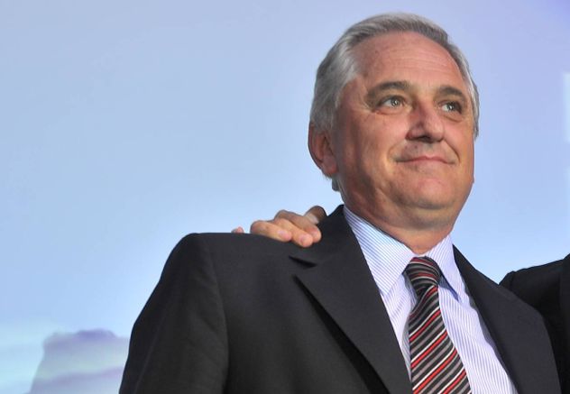 Una de sus últimas fotos en La Voz, en 2013, en la entrega de premios a empresarios.