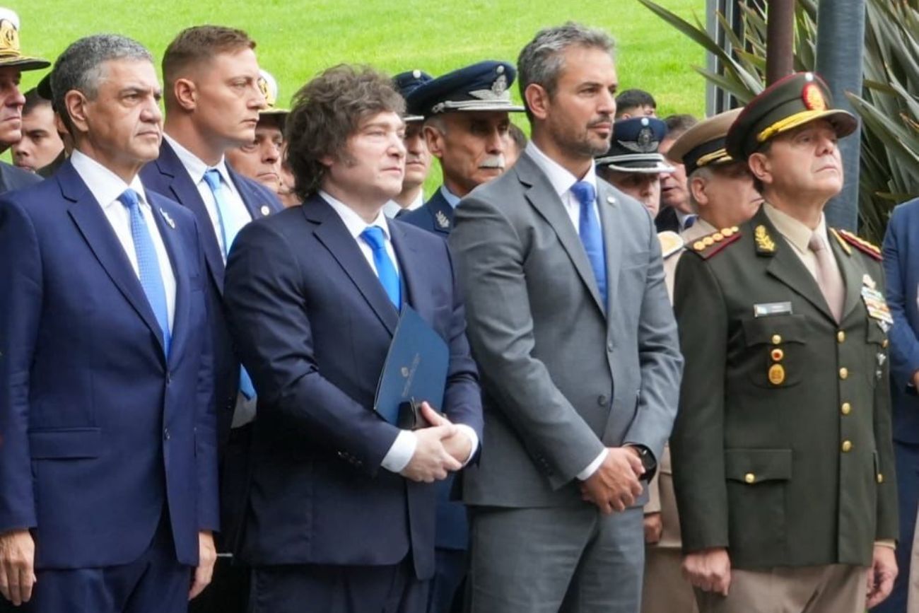 Milei en el acto oficial de Malvinas. 