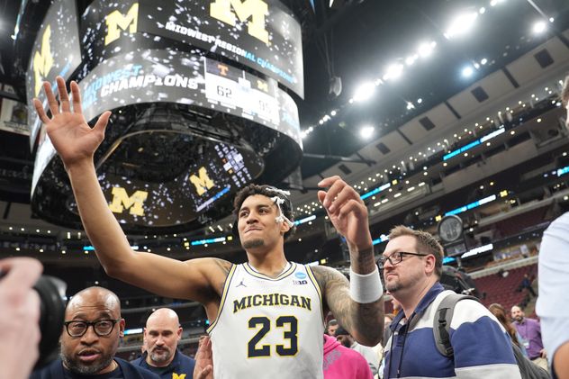 Yaxel Lendeborg fue el goleador de Michigan que aplastó a Tennessee para clasificar a la Final Four de la NCAA.