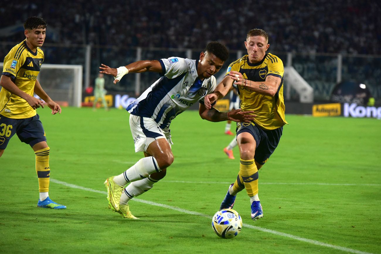 Talleres perdió con Boca 1 a 0 en el estadio Mario Kempes por el Torneo Apertura de la Liga Profesional. Valoyes ingresó en el complemento por la banda derecha; del otro lado, fue Valentín Depietri, en su regreso.