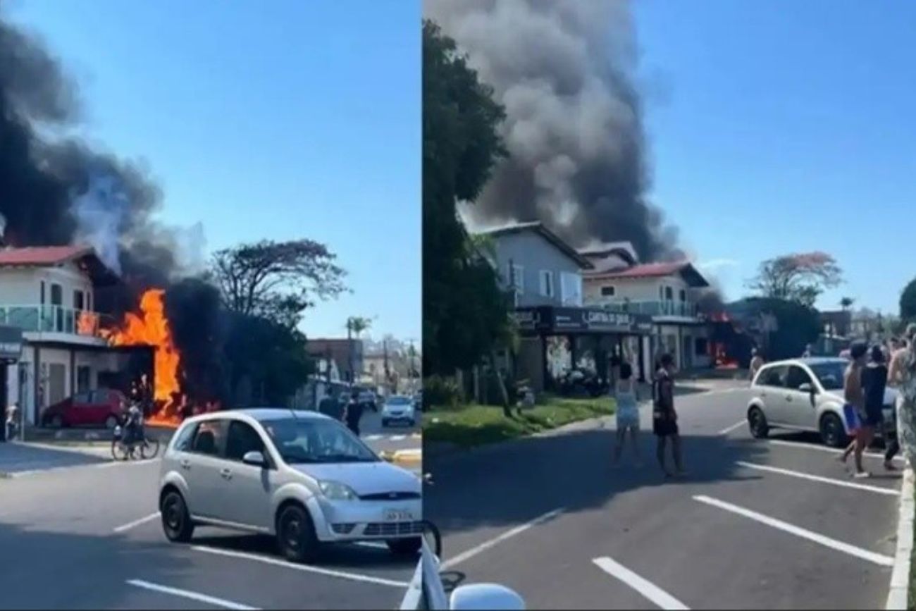 Tragedia en el sur de Brasil: una avioneta cayó sobre un restaurante y murieron cuatro personas.