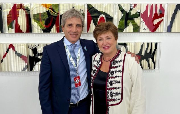 Luis Caputo y Kristalina Georgieva, número 1 del FMI.