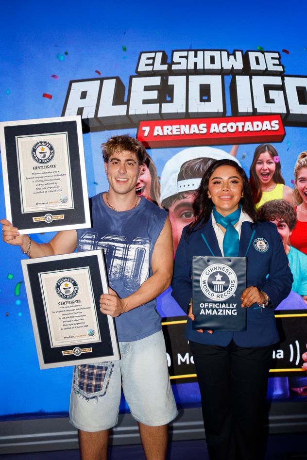 El youtuber argentino Alejo Igoa batió un récord Guinness gracias a sus 110 millones de suscriptores