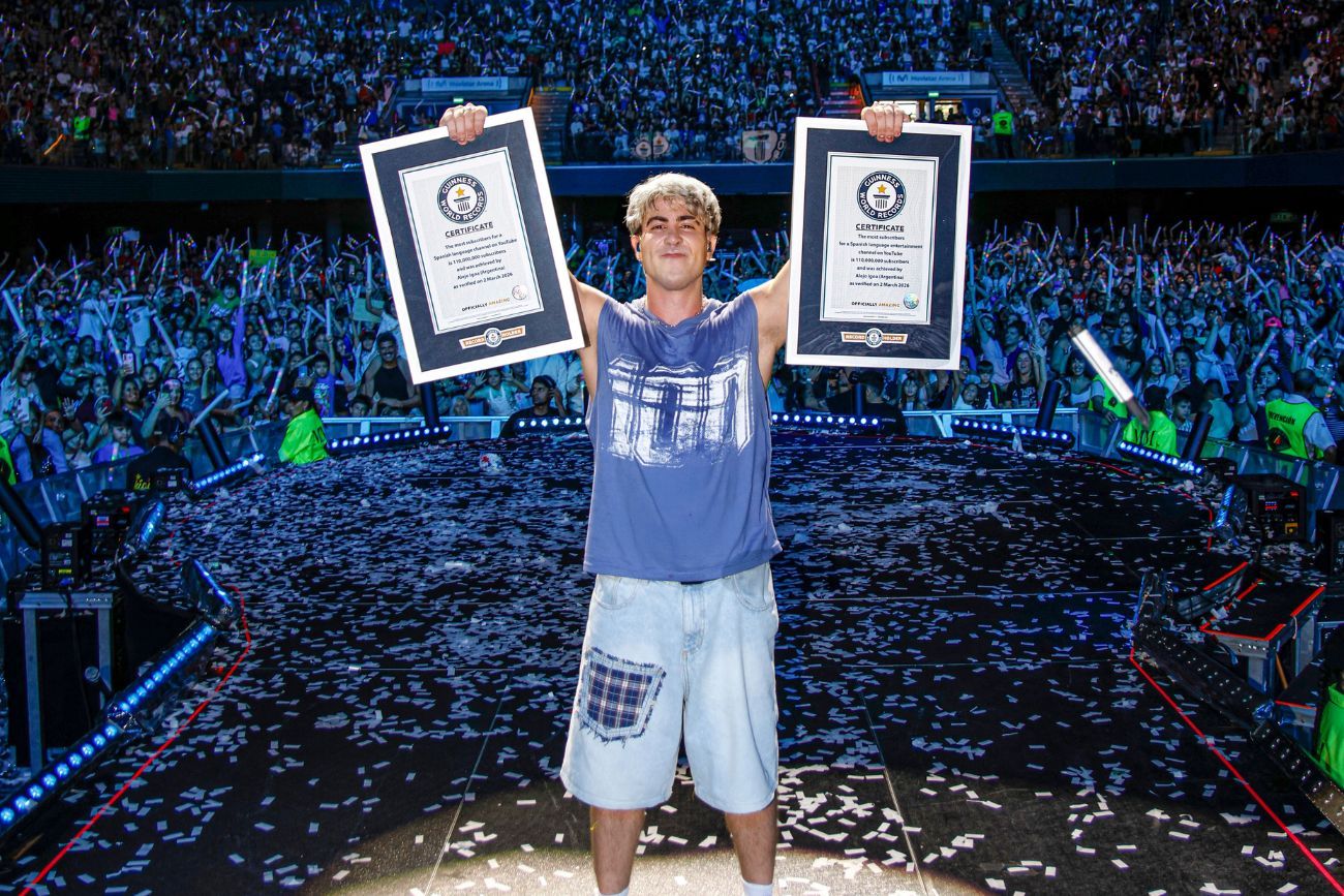 El youtuber argentino Alejo Igoa batió un récord Guinness gracias a sus 110 millones de suscriptores