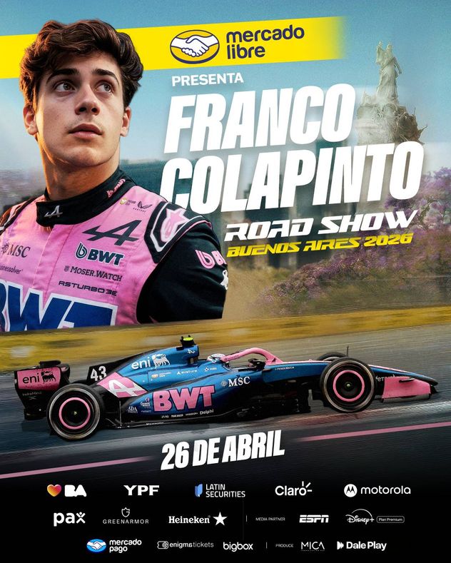 Franco Colapinto corre en Buenos Aires.