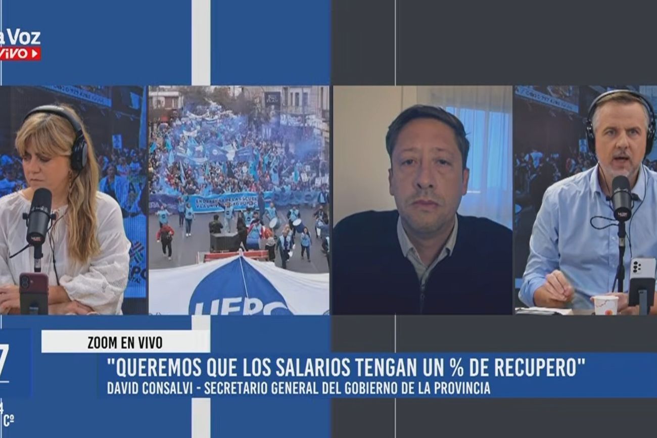 David Consalvi, secretario general de la Gobernación, en diálogo con La Voz En Vivo. 