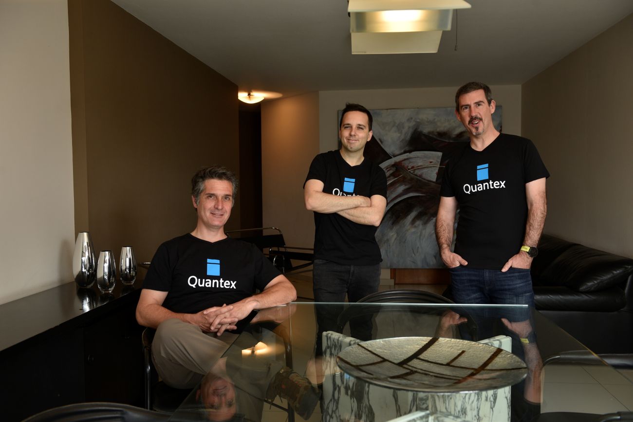 FUNDADORES. Miguel Echarnier, Marco Dibo y Federico Bollo, de Quantex, ahora totalmente integrados al ecosistema de Byma.