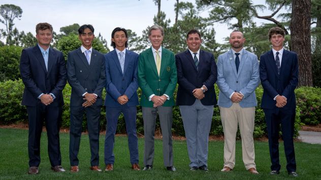 La foto con Fred Ridley, presidente del Augusta National y del Masters Tournament. (Prensa Masters)