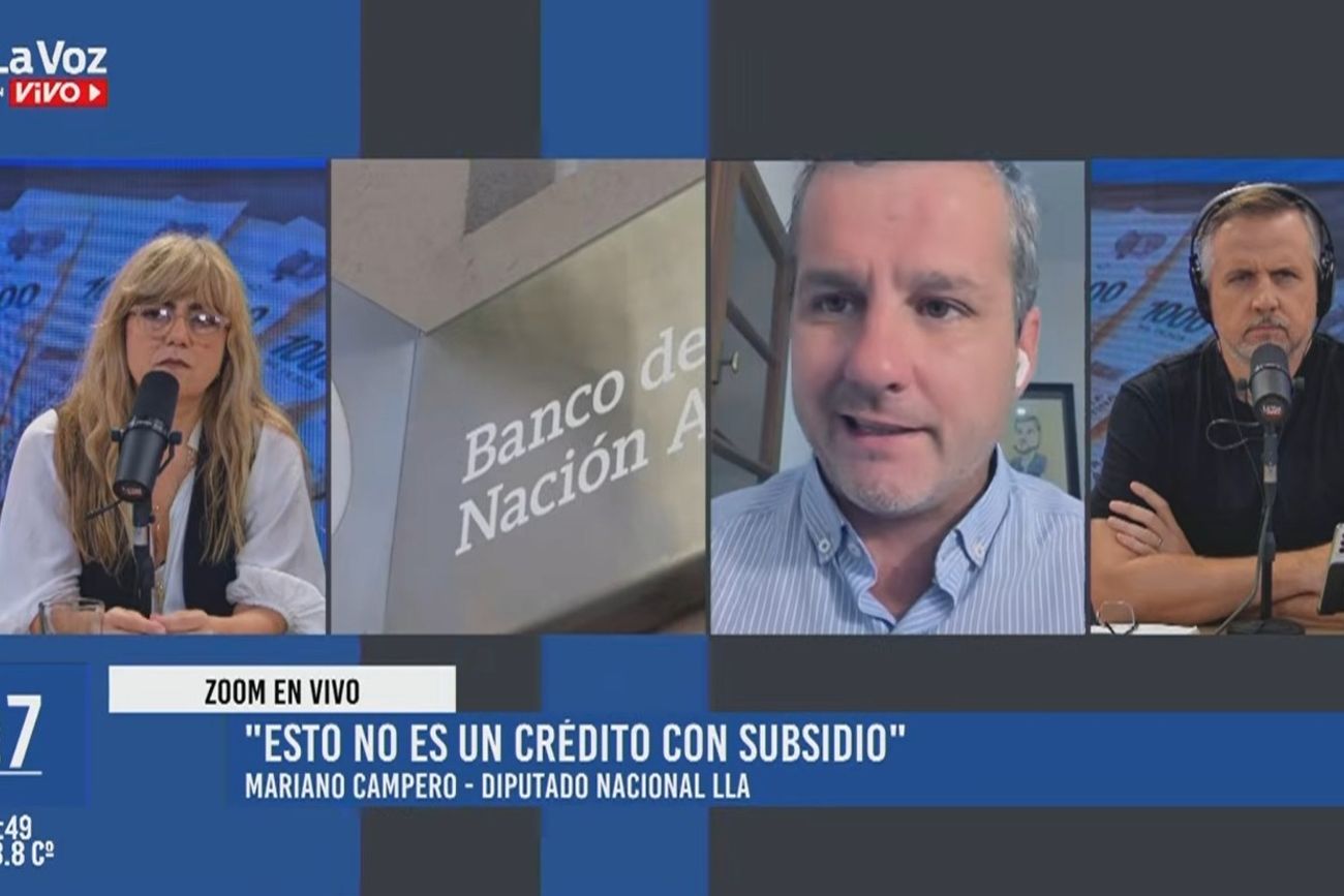 Mariano Campero, legislador de La Libertad Avanza, sobre los créditos hipotecarios del Banco Nación. 