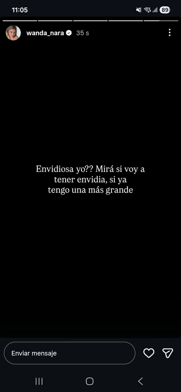 La enigmática historia que compartió Wanda Nara en Instagram que generó ciento de especulaciones.