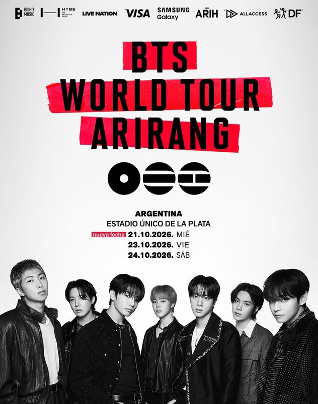 BTS Arirang World Tour: nueva fecha en Argentina.