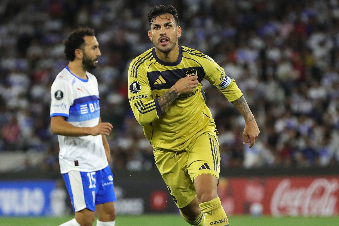 Leandro Paredes ante U. Católica, en Chile por Copa Libertadores.