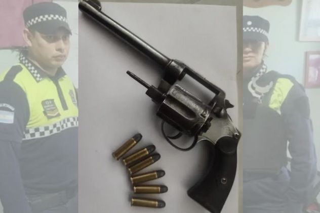 Tucumán: un alumno llevó un revólver cargado con seis balas a la escuela y fue detenido en plena clase. (Gentileza Contexto