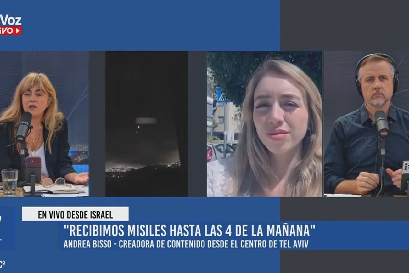 Andrea Bisso, creadora de contenido en Israel, contando cómo amaneció la ciudad tras el alto al fuego.