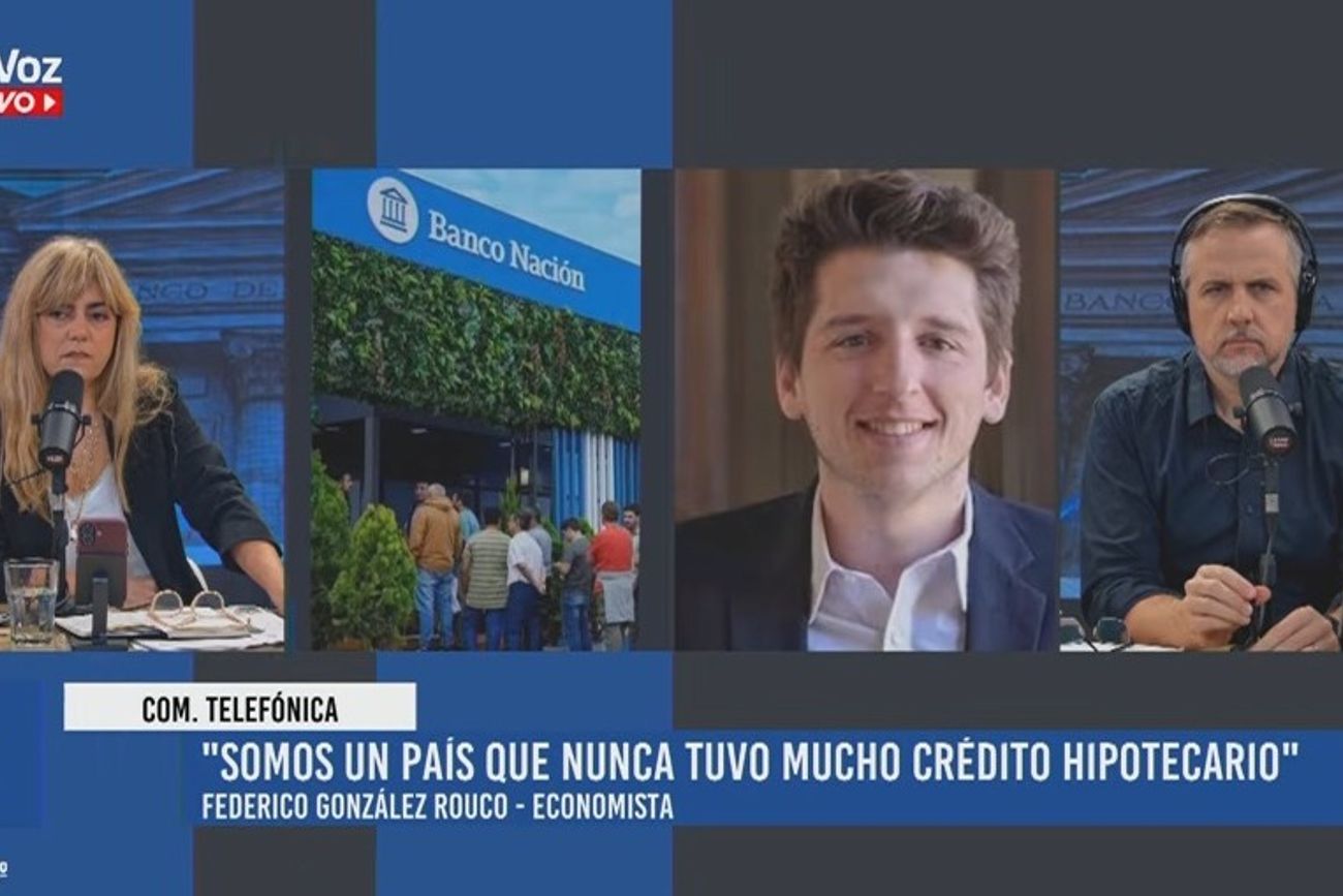 Federico González Rouco, economista, analizando la situación de los créditos hipotecarios en Argentina. 