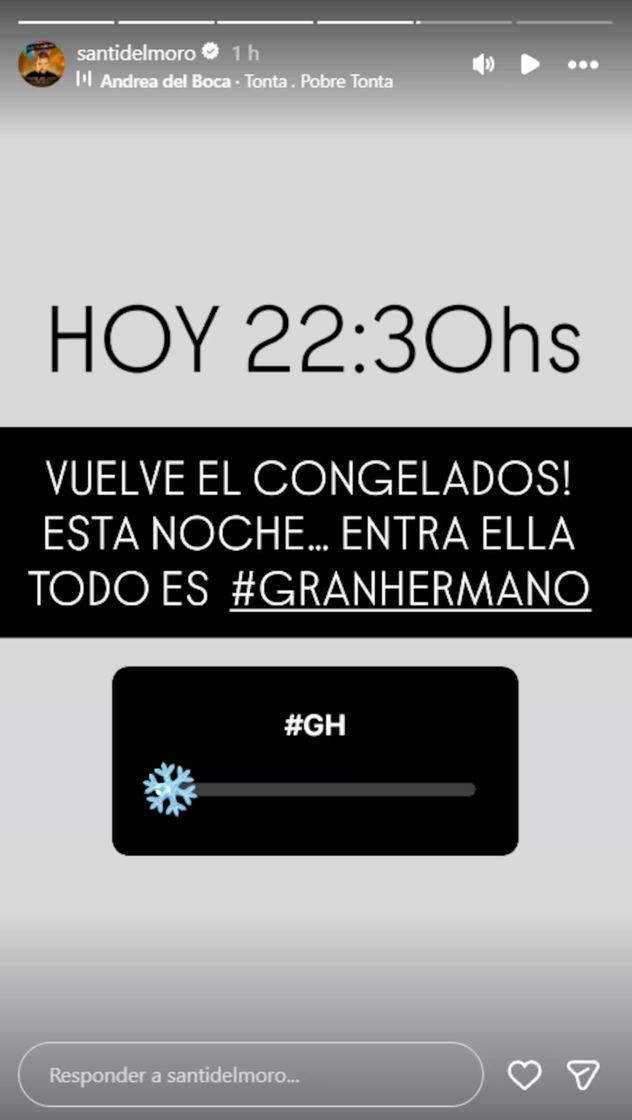 El anuncio de Santiago del Moro en Instagram.