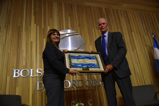 Patricia Bullrich en La Bolsa de comercio de Córdoba