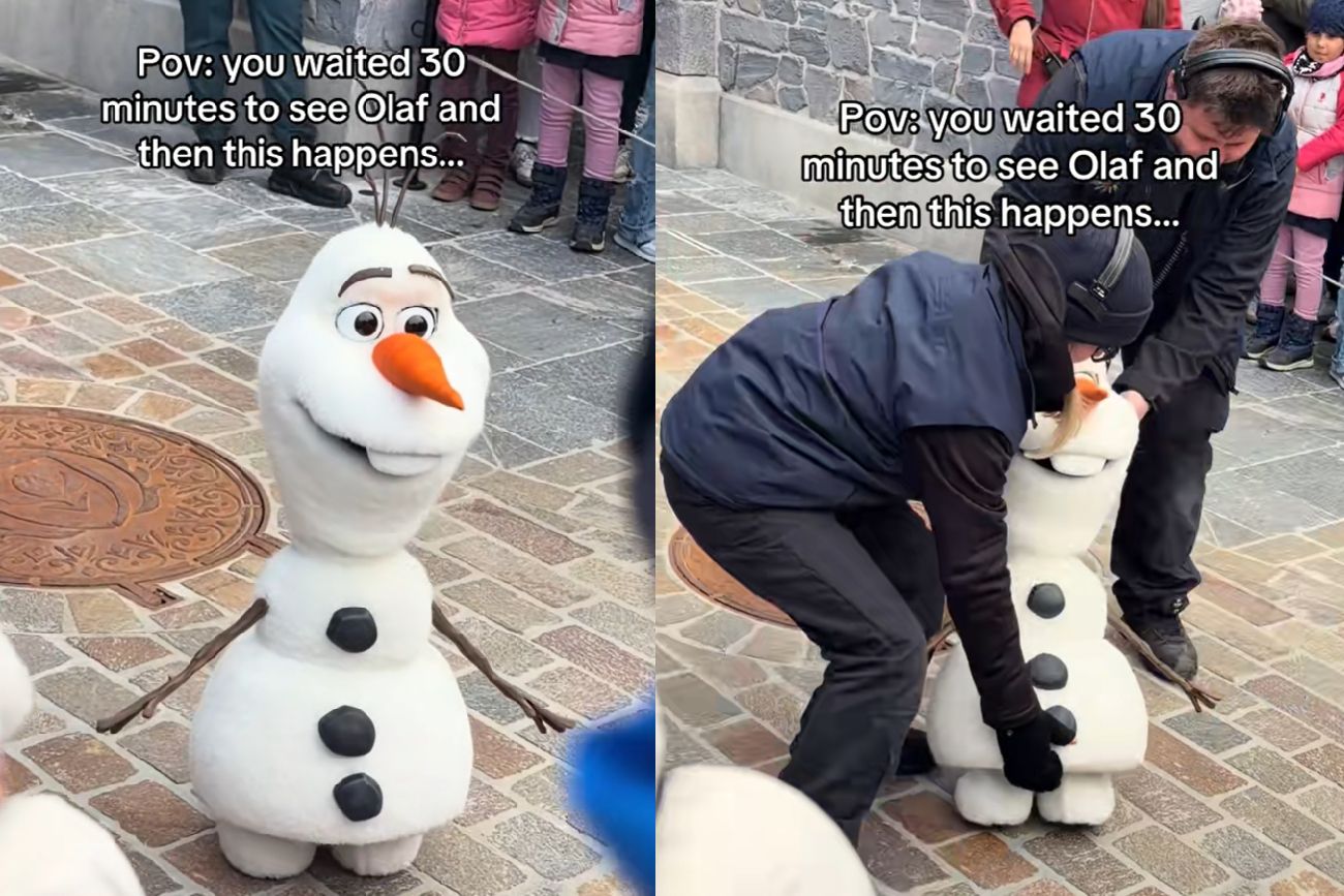 Olaf se cayó.