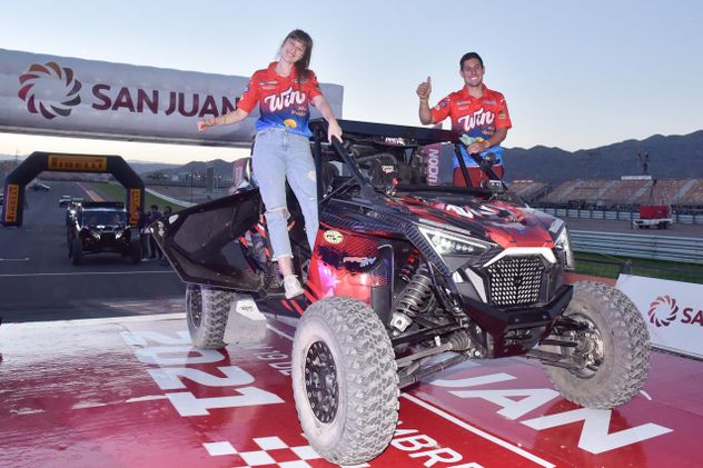 Primera carrera los dos juntos, en San Juan, en septiembre de 2021.