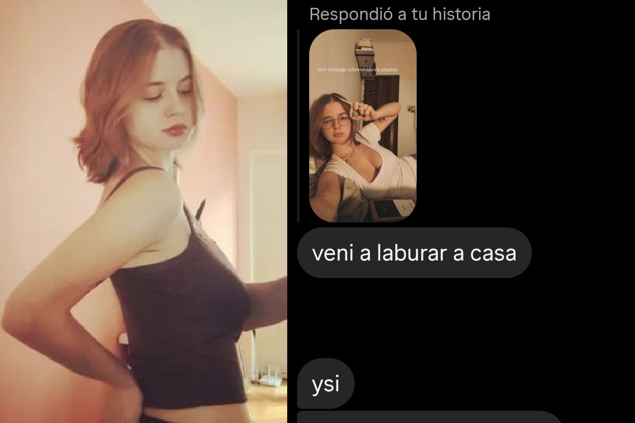 La joven se sorprendió por el mensaje.