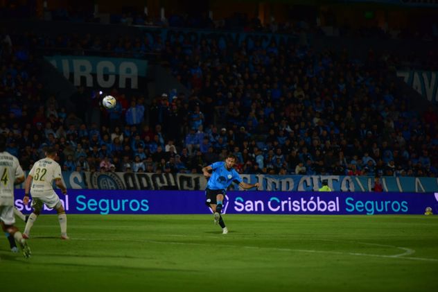 Franco "Mudo" Vázquez, en el Belgrano vs. Aldosivi.