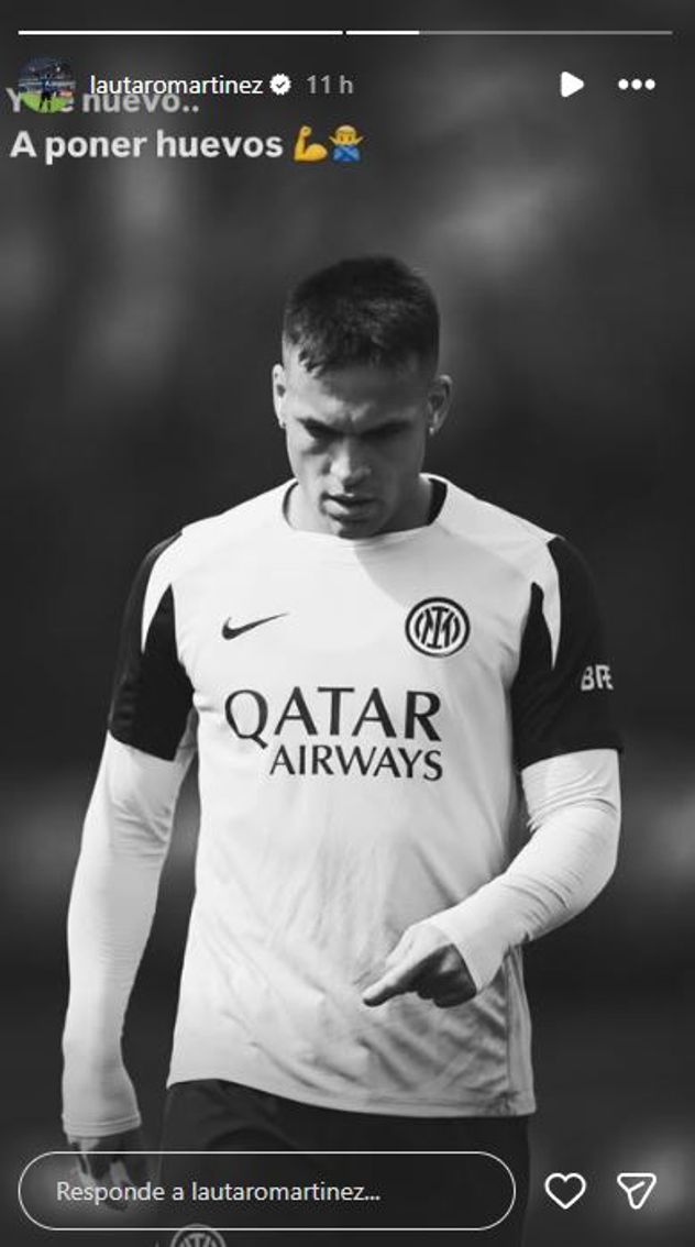 El posteo de Lautaro Martínez.