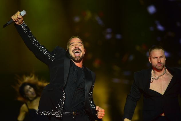 Ricky Martin en su show en Córdoba en el Kempes. 