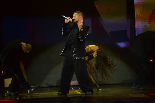 Ricky Martin en su show en Córdoba en el Kempes. 
