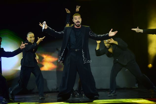 Ricky Martin en su show en Córdoba en el Kempes. 