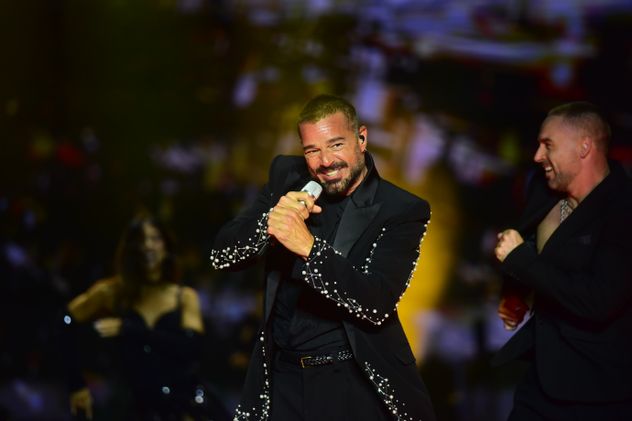 Ricky Martin en su show en Córdoba en el Kempes. 