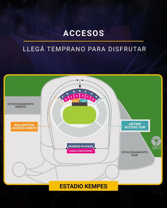 Toda la información relacionada al show de Ricky Martin en el estadio Mario Alberto Kempes. (Universo Jiménez)