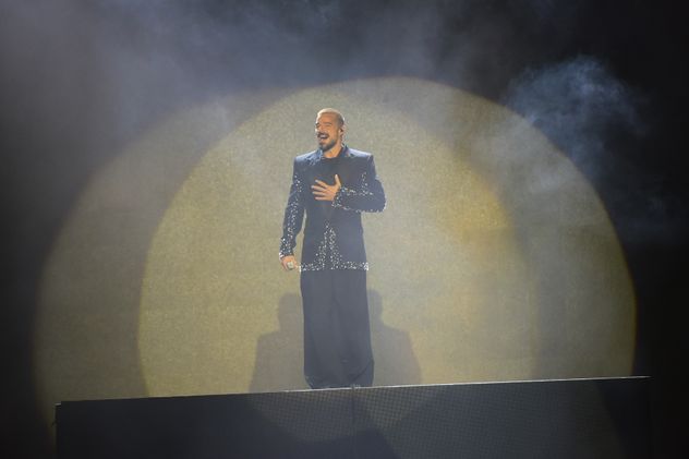 Ricky Martin en su show en Córdoba en el Kempes. 