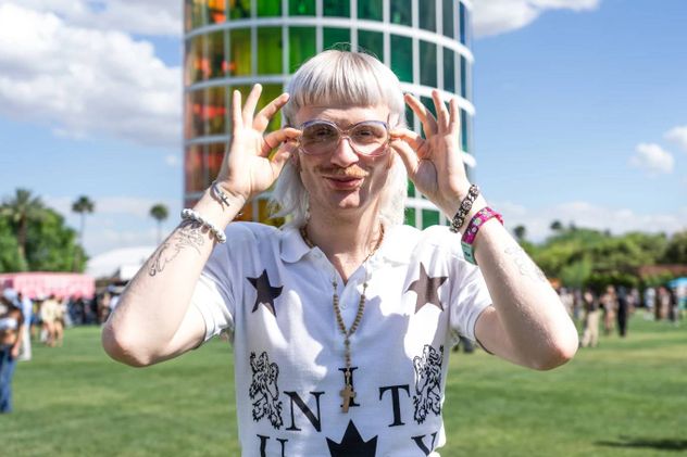 El rapero neerlandés Joost, chocho en Coachella. (AP)